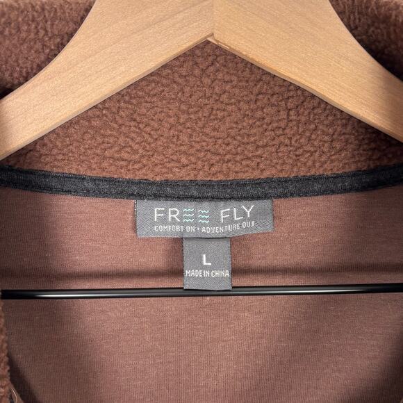 Free Fly Men's Bamboo Sherpa Fleece 1/4 Zip Pullover Cozy Outdoorsy Size Large - Picture 5 of 6